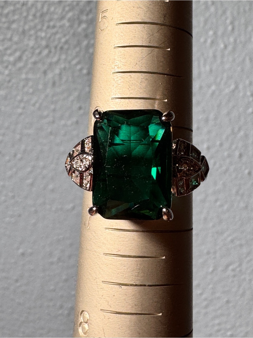 Emerald Green Statement Cocktail Ring - Women Jewelry